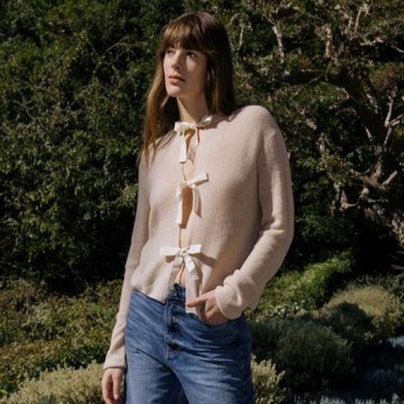 ZARA BOWS KNIT CARDIGAN - Picture 5 of 7